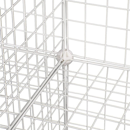 12 Cube Wire Grid Organiser Bookcase Storage Cabinet Wardrobe Closet White Furniture Kings Warehouse 