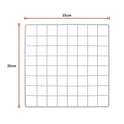 12 Cube Wire Grid Organiser Bookcase Storage Cabinet Wardrobe Closet White Furniture Kings Warehouse 