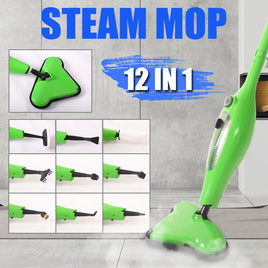 12 in 1 Multi Foldable Steam Mop Handheld Floor Steamer Carpet Cleaning Cleaner Baby & Kids Kings Warehouse 