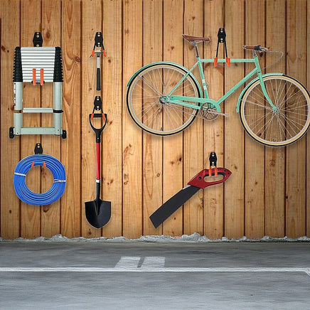 12-Pack Wall Mount Garage Hooks Tool Storage Workshop Organiser Heavy Duty Steel Home & Garden Kings Warehouse 