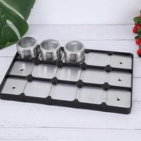 12 pcs Magnetic Spice Jars Containers Spice Tins Wall Mounted Stainless Steel Base New Home & Garden Kings Warehouse 