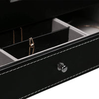 12 Slot PU Leather Lockable Watch and Jewelry Storage Boxes (Black) Kings Warehouse 