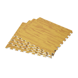12 Tiles EVA Fitness Home Yoga Gym Interlocking Floor Puzzle Mat - Wood Colour Sports & Fitness Kings Warehouse 
