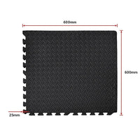 12 Tiles EVA Rubber Foam Gym Mat 60x60cm – 2.5cm Thick Fitness Flooring Set Sports & Fitness Kings Warehouse 