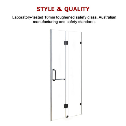 120 x 200cm Wall to Wall Frameless Shower Screen 10mm Glass By Della Francesca Kings Warehouse 