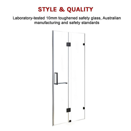 120 x 200cm Wall to Wall Frameless Shower Screen 10mm Glass By Della Francesca Kings Warehouse 