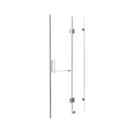 120 x 200cm Wall to Wall Frameless Shower Screen 10mm Glass By Della Francesca Kings Warehouse 