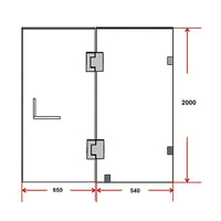 120 x 200cm Wall to Wall Frameless Shower Screen 10mm Glass By Della Francesca Kings Warehouse 