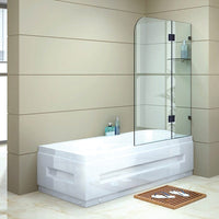 1200 x 1450mm Frameless Bath Panel 10mm Glass Shower Screen By Della Francesca Furniture Kings Warehouse 