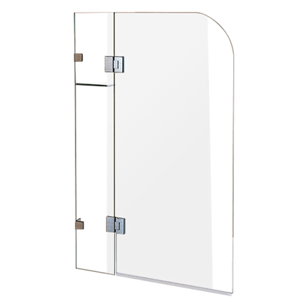1200 x 1450mm Frameless Bath Panel 10mm Glass Shower Screen By Della Francesca Furniture Kings Warehouse 
