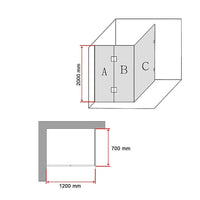 1200 x 700mm Frameless 10mm Glass Shower Screen By Della Francesca Kings Warehouse 