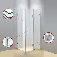 1200 x 800mm Frameless 10mm Glass Shower Screen By Della Francesca Kings Warehouse 