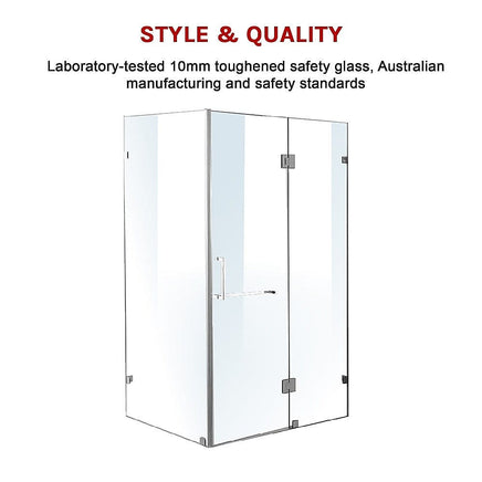 1200 x 800mm Frameless 10mm Glass Shower Screen By Della Francesca Kings Warehouse 