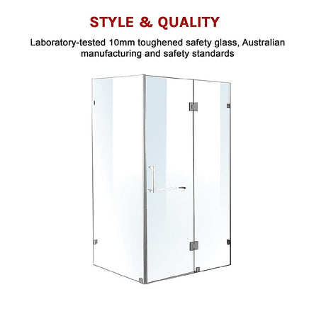 1200 x 900mm Frameless 10mm Glass Shower Screen By Della Francesca Kings Warehouse 