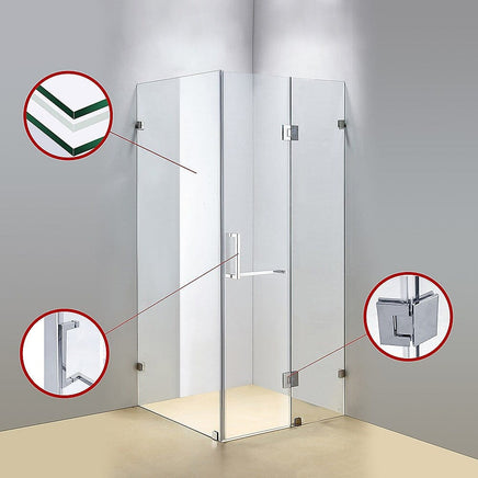 1200 x 900mm Frameless 10mm Glass Shower Screen By Della Francesca Kings Warehouse 