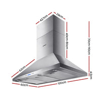 1200mm Commercial BBQ Rangehood - Silver Appliances Stocktake Sale Kings Warehouse 