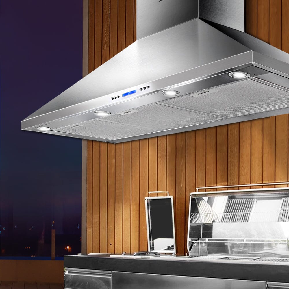 1200mm Commercial BBQ Rangehood Silver