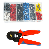 1200Pcs Bootlace Ferrule Crimper kit 0.25-10mm2 Cord End Ratchet Crimping Tool Tools Kings Warehouse 