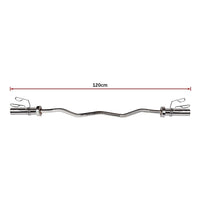 120cm Chrome Olympic EZ Curl Bar – Weightlifting Barbell for Home Gym & Bodybuilding Sports & Fitness Kings Warehouse 