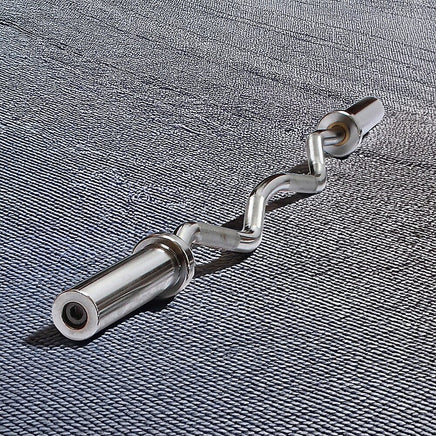 120cm Chrome Olympic EZ Curl Bar – Weightlifting Barbell for Home Gym Training Sports & Fitness Kings Warehouse 