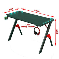 120cm Gaming Desk Desktop PC Computer Desks Desktop Racing Table K-Shaped Leg AU Furniture Kings Warehouse 