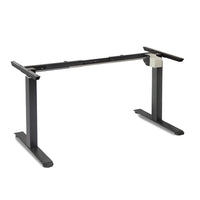 120cm Standing Desk Height Adjustable Sit Black Stand Motorised Black Single Motor Frame Birch Top Furniture Kings Warehouse 