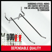 120Pc Pegboard Hooks Set Slat Wall Hanger Garage Organizer Shop Display Hanging Home & Garden Kings Warehouse 