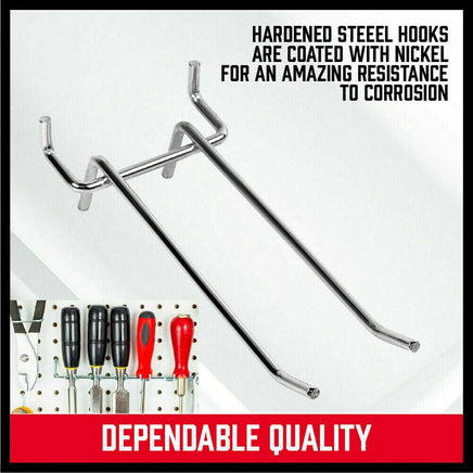 120Pc Pegboard Hooks Set Slat Wall Hanger Garage Organizer Shop Display Hanging Home & Garden Kings Warehouse 