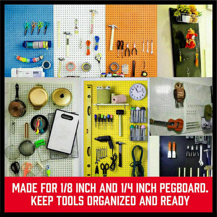 120Pc Pegboard Hooks Set Slat Wall Hanger Garage Organizer Shop Display Hanging Home & Garden Kings Warehouse 