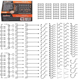 120Pc Pegboard Hooks Set Slat Wall Hanger Garage Organizer Shop Display Hanging Home & Garden Kings Warehouse