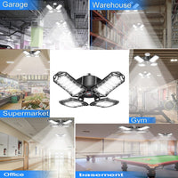 120W Ultra Bright Garage LED Deformable Ceiling Light with Adjustable Multi-Position Panels for Garage (12000LM - 6500K E26/E27) Kings Warehouse 