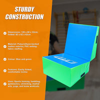 120x60x35cm Foldable Soft Incline Gymnastics Mat Wedge Yoga Gym Balance Training Sports & Fitness Kings Warehouse 