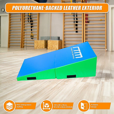 120x60x35cm Foldable Soft Incline Gymnastics Mat Wedge Yoga Gym Balance Training Sports & Fitness Kings Warehouse 