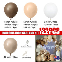 122X Coffee Balloon Arch Garland Kit Set Baby Shower Wedding Birthday Party Decor Kings Warehouse 