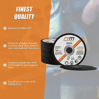 125mm 5" Cutting Disc Wheel for Angle Grinder x100 Tools Kings Warehouse 