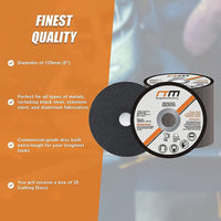 125mm 5" Cutting Disc Wheel for Angle Grinder x50 Tools Kings Warehouse 