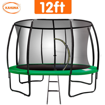 12ft Trampoline Free Ladder Spring Mat Net Safety Pad Cover Round Enclosure Green Sports & Fitness Kings Warehouse 