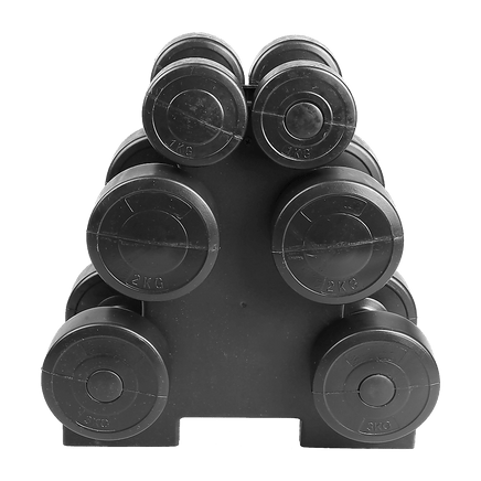12kg Dumbbell Weights Set with Rack for Home Gym Training Sports & Fitness Kings Warehouse 