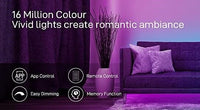 12M LED Strip Lights Rope Light for Bedroom and Home (5050 Lights Strip App with Remote Control) Kings Warehouse 