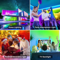 12M LED Strip Lights Rope Light for Bedroom and Home (5050 Lights Strip App with Remote Control) Kings Warehouse 