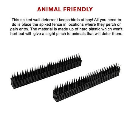 12pc Bird Spikes Human Cat Possum Mouse Pest Control Spiked Fence Wall Deterrent Home & Garden Kings Warehouse 