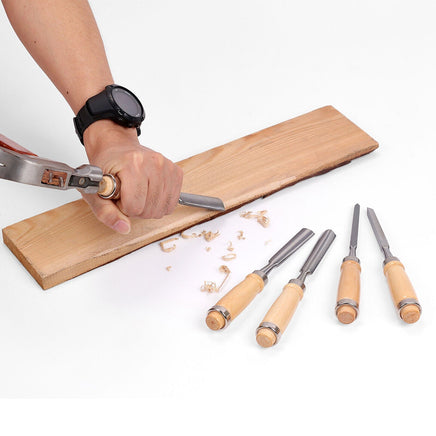 12Pc Wood Carving Chisel Set Knife High Carbon Steel Woodworking Rolling Pouch Tools Kings Warehouse 