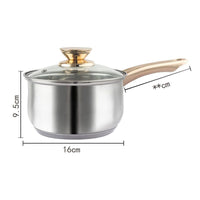 12Piece Cookware Set Kitchen Stainless Steel Stock Pot Pan Sets Saucepan Casserole kettle Kings Warehouse 