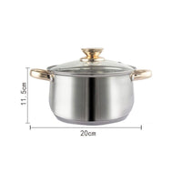 12Piece Cookware Set Kitchen Stainless Steel Stock Pot Pan Sets Saucepan Casserole kettle Kings Warehouse 