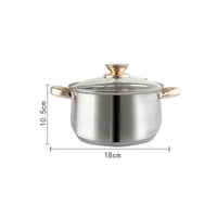 12Piece Cookware Set Kitchen Stainless Steel Stock Pot Pan Sets Saucepan Casserole kettle Kings Warehouse 
