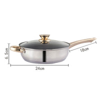 12Piece Cookware Set Kitchen Stainless Steel Stock Pot Pan Sets Saucepan Casserole kettle Kings Warehouse 
