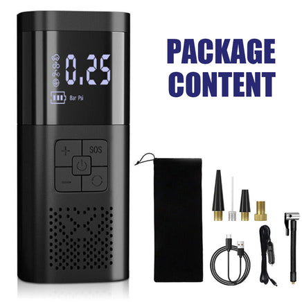 12V Cordless Car Tire Air Inflator Electric Pump Portable Tyre USB Rechargeable Occasions Kings Warehouse 