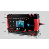12V/24V Car Battery Charger Smart Trickle Repair Caravan Motorcycle Boat GEL/AGM Kings Warehouse 
