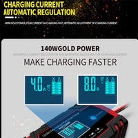 12V/24V Car Battery Charger Smart Trickle Repair Caravan Motorcycle Boat GEL/AGM Kings Warehouse 
