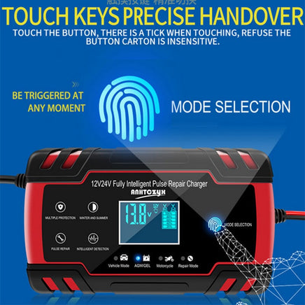 12V/24V Car Battery Charger Smart Trickle Repair Caravan Motorcycle Boat GEL/AGM Kings Warehouse 